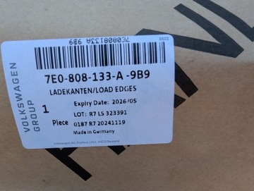 фото thumb №8, Захист планка накладка краю бампера багажника vw t6 7e0 7e0808133a