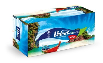 Салфетки Velvet Paradise без запаха, 3 слоя. 120 шт.