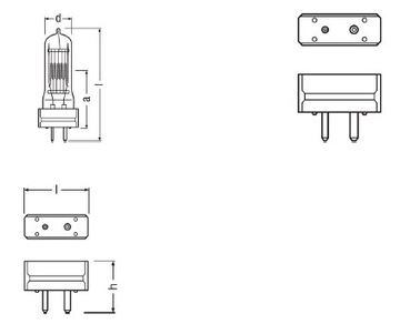 Osram 64788 240 В 2000 Вт GY16 54485-0 4008321632180