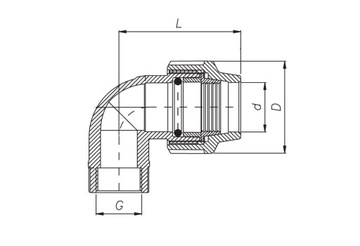 КОЛЕНО ПЭ PN16 90 ГРАДУСОВ GW 50*2.