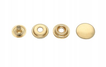 Napy standard, metalowe zatrzaski 15 mm, złote, 50 szt kod #201