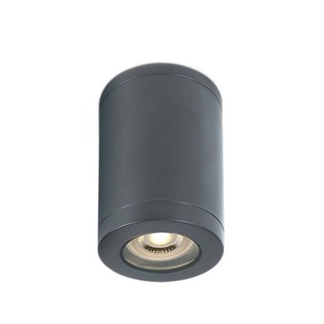 LAMPA SUFITOWA ZEWNĘTRZNA PLAFON CYLINDER ANTRACYT GRAFITOWA NOTA GU10 IP65