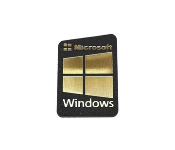 Наклейка эмблема WINDOWS 11 золотой хром 16х23мм