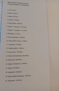 Автограф художницы - Агнешки Кобацкой. 2001 г.