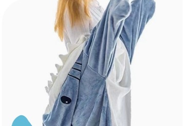 НОВЫЙ СПАЛЬНЫЙ МЕШОК-ОДЕЯЛО SHARK ДЛЯ ВЗРОСЛЫХ 140*190 СМ, XL, Высота 160-170 СМ