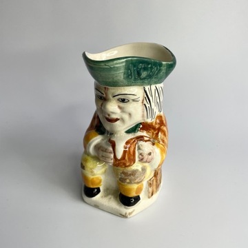 Staffordshire stary figuralny śmieszny dzbanek kufelek tzw. Toby Jug