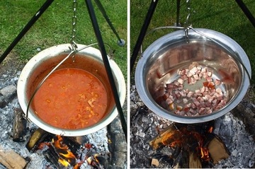 Казан венгерский из нержавеющей стали, 10л, крышка, половник