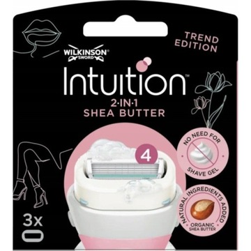 6 стержней для сверхвлажных ножей с маслом ши WILKINSON Intuition 2 в 1
