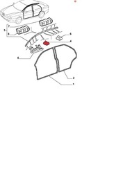 фото thumb №3, Alfa romeo 166 кліпса засувка накладки дах oem