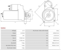 Стартер audi a8 4.0 tdi as-pl s0454 0001223019 Недорого, фото thumb