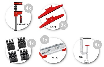 НАБОР ЗАЖИМОВ BESSEY + АКСЕССУАРЫ, 12 ПРЕДМЕТОВ KRE-SET-A