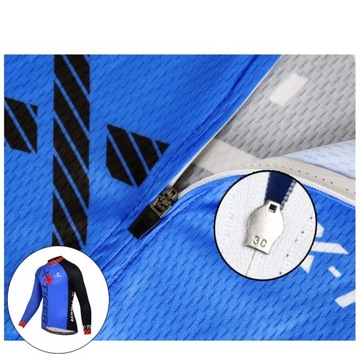 BLUZA ROWEROWA KOLARSKA MĘSKA OCIEPLANA NA WIOSNĘ DOBRA AERODYNAMIKA PRO L