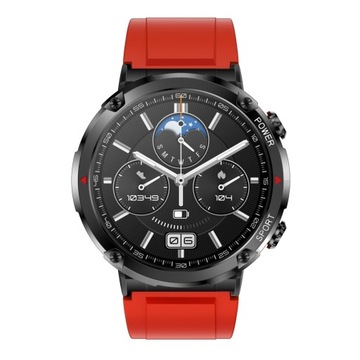 Умные часы Gravity GT21-6 + красный силиконовый ремешок