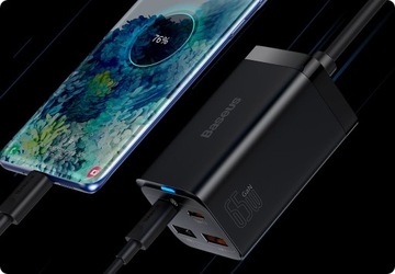 УНИВЕРСАЛЬНОЕ ЗАРЯДНОЕ УСТРОЙСТВО БЛОК ПИТАНИЯ 4x USB USB-C QC PD POWER 65 Вт