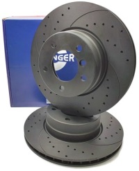 Гальмівні диски гальмівні колодки задній bmw f20 f21 f30 f31 rotinger перфоровані Доставка, фото thumb