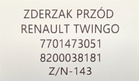 фото thumb №10, Новий оригінальний бампер перед renault twingo i lift 1998-2007 - 8200038181