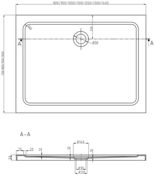 MEXEN SLIM ПРЯМОУГОЛЬНЫЙ ДУШЕВОЙ ПОДДОН 130 x 90 см + СИФОН