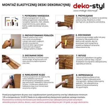 Deska Elewacyjna Elastyczna Deski Imitacja Drewna ZESTAW z klejem