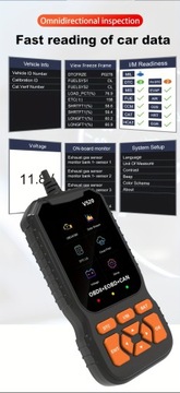 Автомобильный сканер OBD2 в режиме реального времени, профессиональный механик