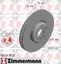 фото thumb №3, Гальмівні диски гальмівні колодки перед zimmermann bmw 5 touring