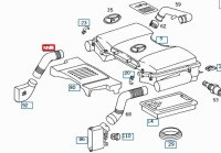 Mercedes benz s w140 шланг впуск воздуха правый a1190947382 Цена, фото thumb