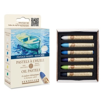 Масляная пастель Seascape Sennelier, 6 цветов