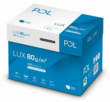 Paper Xero Pollux A4 80G POL LUX 2500ARK. 5 Ryz Cardboard