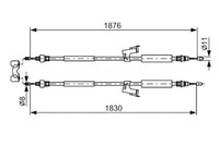 фото thumb №1, Bosch трос гальма ручного volvo задня s40 v50 04-