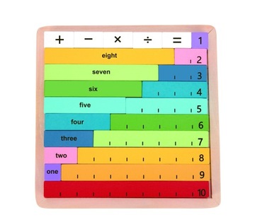 DREWNIANA UKŁADANKA TABLICA MATEMATYCZNA KLOCKI EDUKACYJNE TOOKY TOY