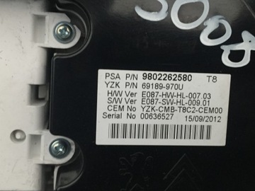 фото thumb №7, Peugeot 5008 i 2009- манометр спідометр  w милях 9677785180 9802262580