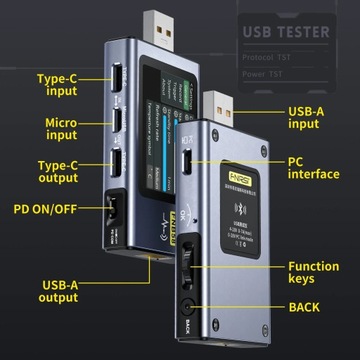 FNIRSI-FNB58 USB-тестер Вольтметр Амперметр с Bluetooth