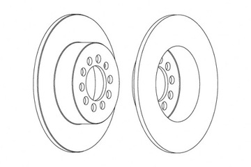 фото thumb №2, Диски тормозные 2szt. зад audi a3 seat altea altea xl leon leon sc