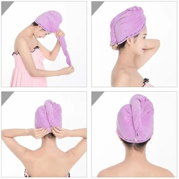 RĘCZNIK DO WŁOSÓW SZYBKOSCHNĄCY TURBAN MIKROFIBRA