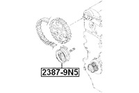 фото thumb №14, Ролик натяжителя ремень распределительного вала audi a3/s3/sportb./lim./qu 20 | 2387-9n5 feb