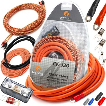 КАБЕЛИ NECOM STRONG WIRES ДЛЯ НАБОРА ТРУБ УСИЛИТЕЛЯ САБВУФЕРА ТОЛЩИНОЙ 20 мм2