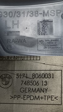 фото thumb №12, Bmw 5 g30 g31 g38 м-пакет защита треугольник подкрылки левый перед 51718060031