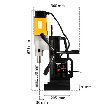 WABROTECH Magnetic Drill MK2 Настольная магнитная магнитная дрель FI50 1880 Вт
