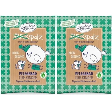 2x Dresdner Essenz Здоровая соль для ванн с тимьяном от катара 2x50 г