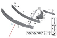 Купити Bmw x5 f15 передній бампер m амортизатор пінний 51118054010 8054010, фото thumb