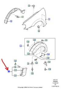 фото thumb №1, Накладка крила лівий перед ford everest ranger