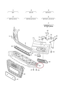 фото thumb №8, Audi a4 b9 дефлектор бампера передньої 8w0807611a oem
