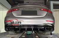 фото thumb №14, Диффузор спойлер mercedes c w206 s206 20- c63 amg чёрный блеск наконечники c