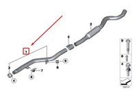 фото thumb №6, Bmw 4 coupe f32, f82 труба глушителя передний 7633123 18307633123оригинальная