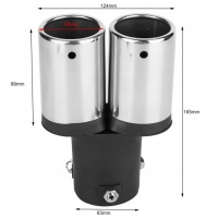 фото thumb №10, Наконечник глушителя накладка выхлоп двойной