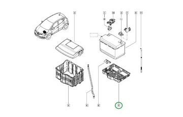 фото thumb №7, Новая корпус основание акумулятора renault clio iv captur оригинал