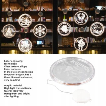 ŚWIĄTECZNA AKRYLOWA LAMPKA LED PRZEZROCZYSTA