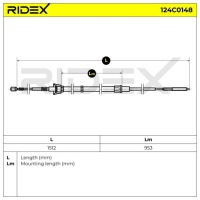 Трос тормоза ручного ridex 124c0148 к vw polo 6n2 polo хэтчбек 6n1 Недорого, фото thumb