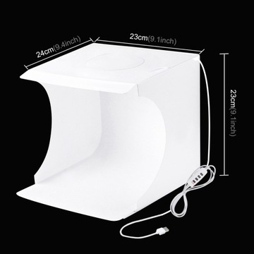 PULUZ PU5023 БЕСТЕНЕВАЯ ТЕНТА 23 СМ ДЛЯ ФОТОГРАФИИ 3200-6500K LED + 6X ФОНОВ