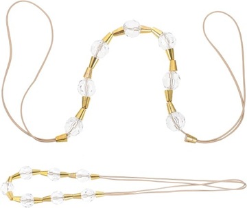 2szt Crystal Curtain Rope Curtain Blocks Krawaty do zasłon zewnęt