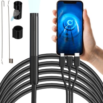 ЭНДОСКОПНАЯ КАМЕРА ДЛЯ ТЕЛЕФОНА, ВОДОНЕПРОНИЦАЕМАЯ, 2 МЕТРА, WIFI, ПРИЛОЖЕНИЕ